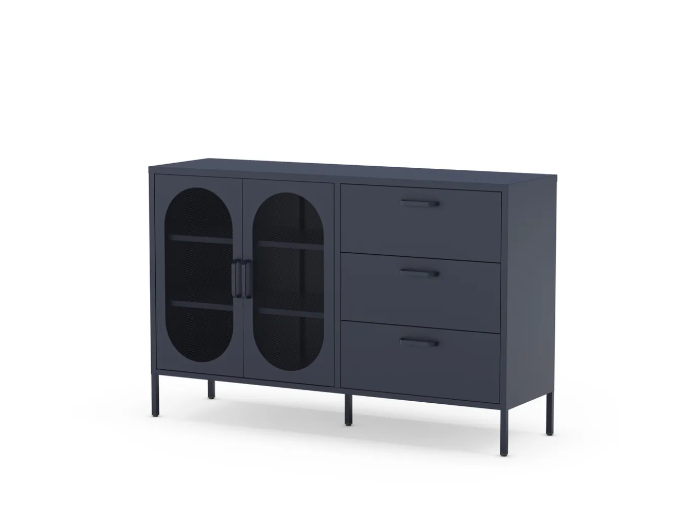 Dressoir Diora 2d3L 140cm Blauw - Giga Meubel