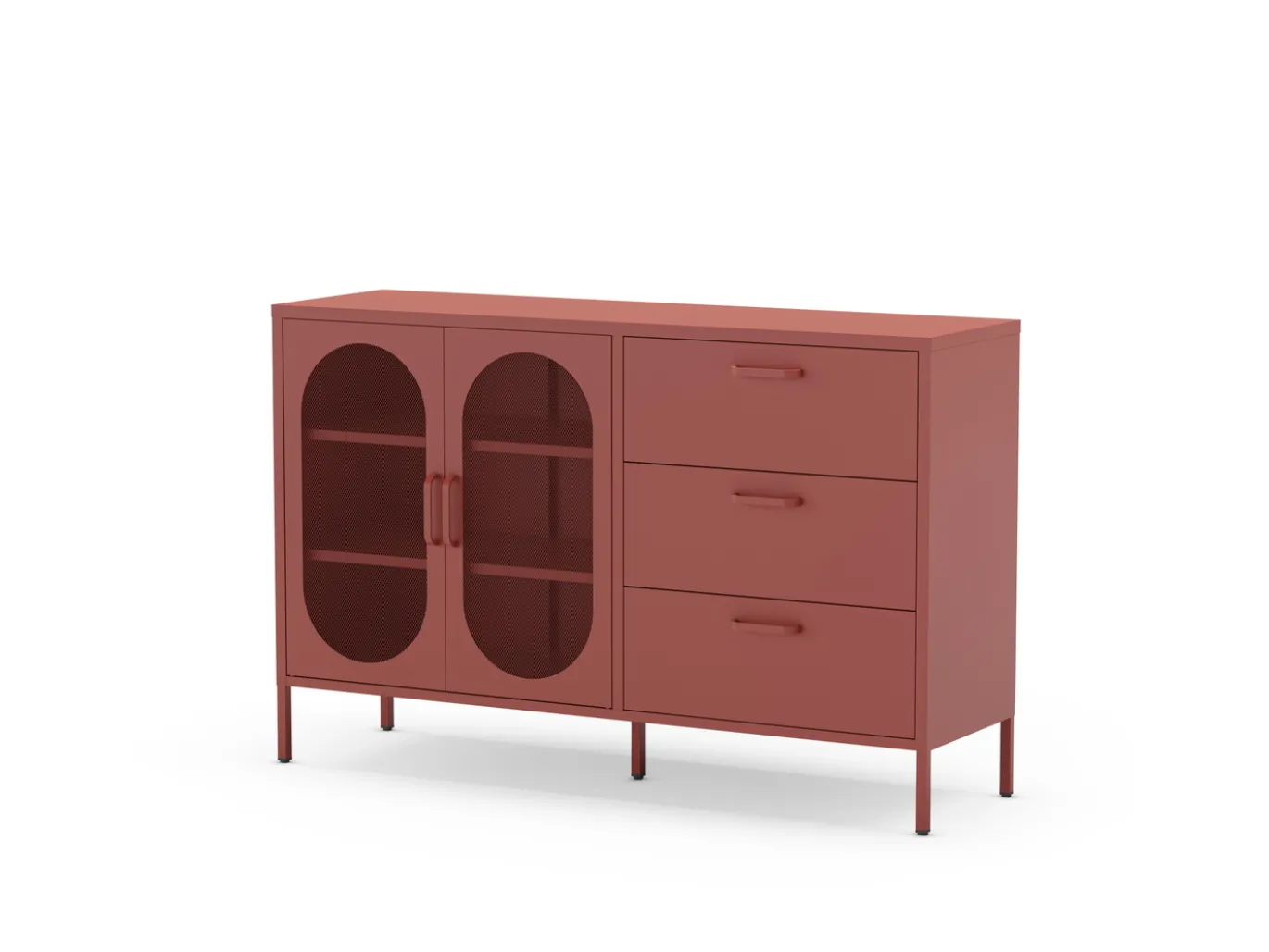 Dressoir Diora 2d3L 140cm Terracotta - Giga Meubel