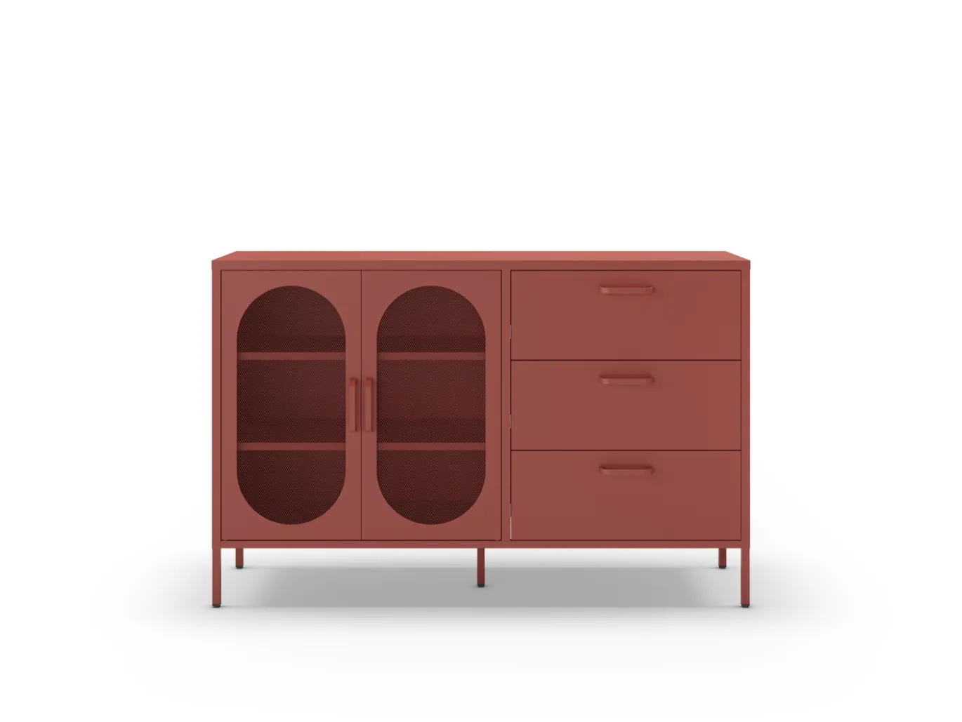Dressoir Diora 2d3L 140cm Terracotta - Giga Meubel