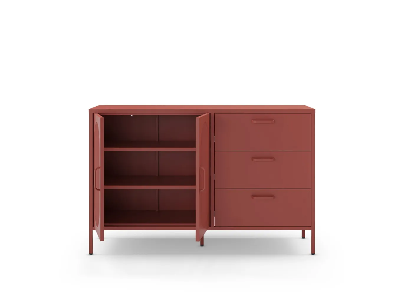 Dressoir Diora 2d3L 140cm Terracotta - Giga Meubel