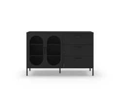 Dressoir Diora 2d3L 140cm Zwart - Giga Meubel
