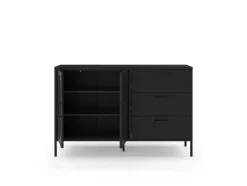 Dressoir Diora 2d3L 140cm Zwart - Giga Meubel