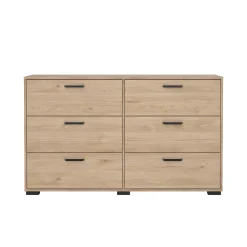 Dressoir Dubbel Sofia 6 lades Hickory - Giga Living