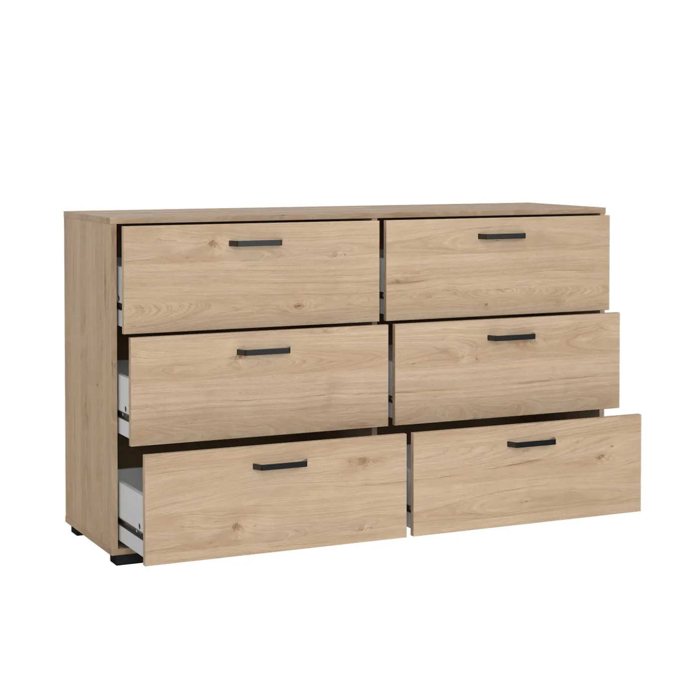 Dressoir Dubbel Sofia 6 lades Hickory - Giga Living
