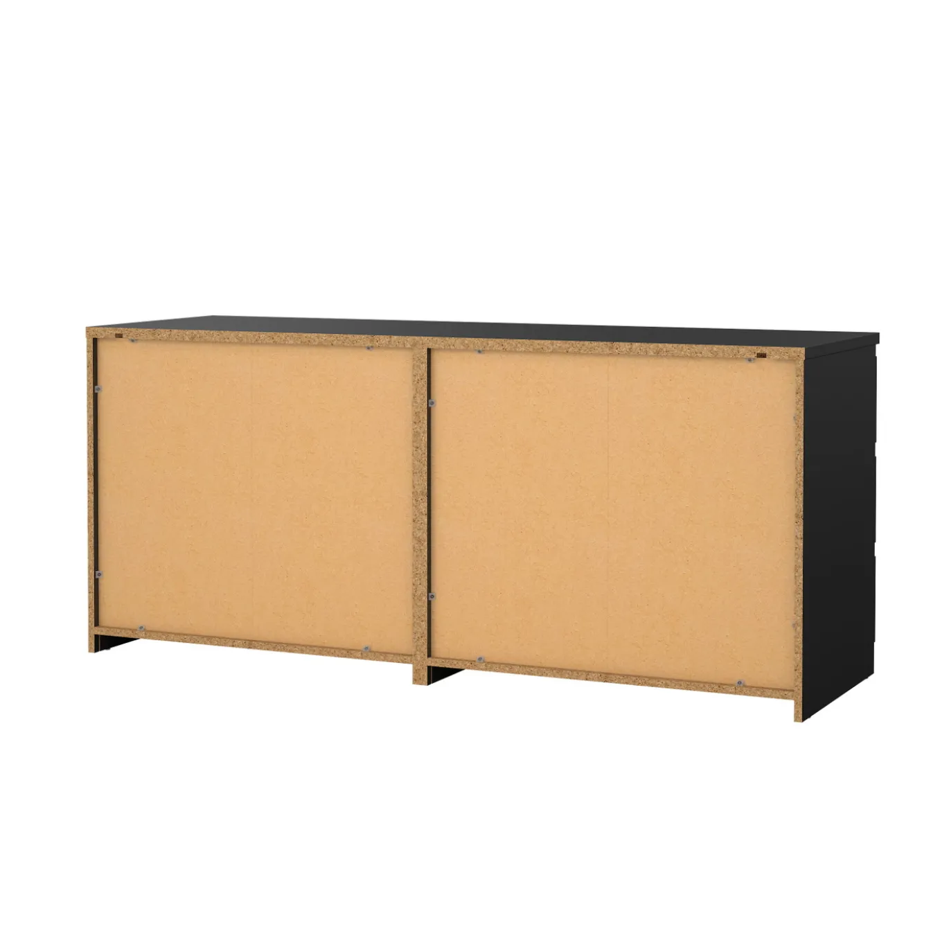 Dressoir Dubbel Ylva 6 lades Matzwart - Giga Living