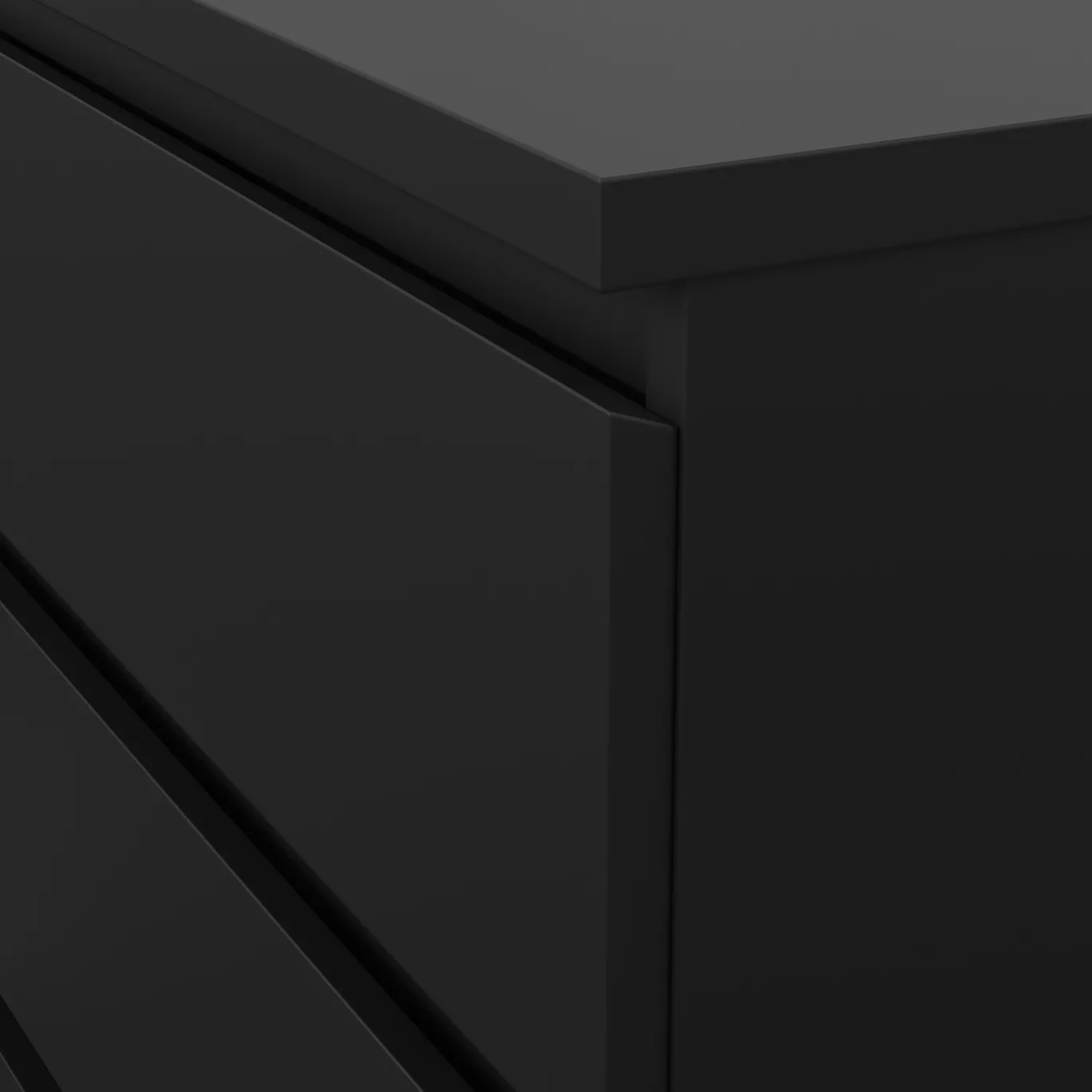 Dressoir Dubbel Ylva 6 lades Matzwart - Giga Living
