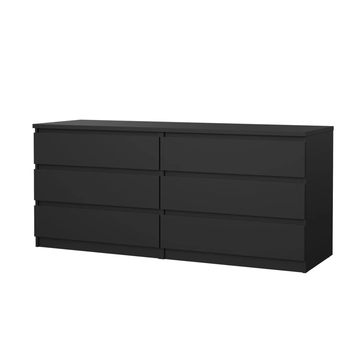 Dressoir Dubbel Ylva 6 lades Matzwart - Giga Living