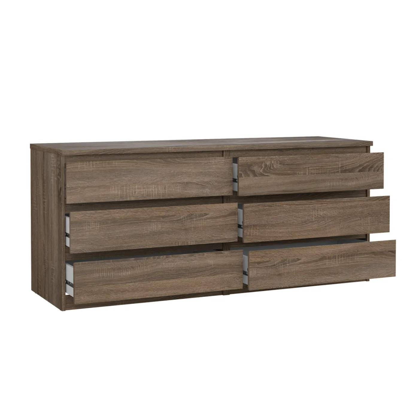 Dressoir Dubbel Ylva 6 lades Truffle - Giga Living