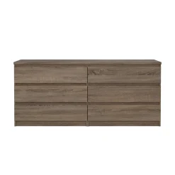 Dressoir Dubbel Ylva 6 lades Truffle - Giga Living