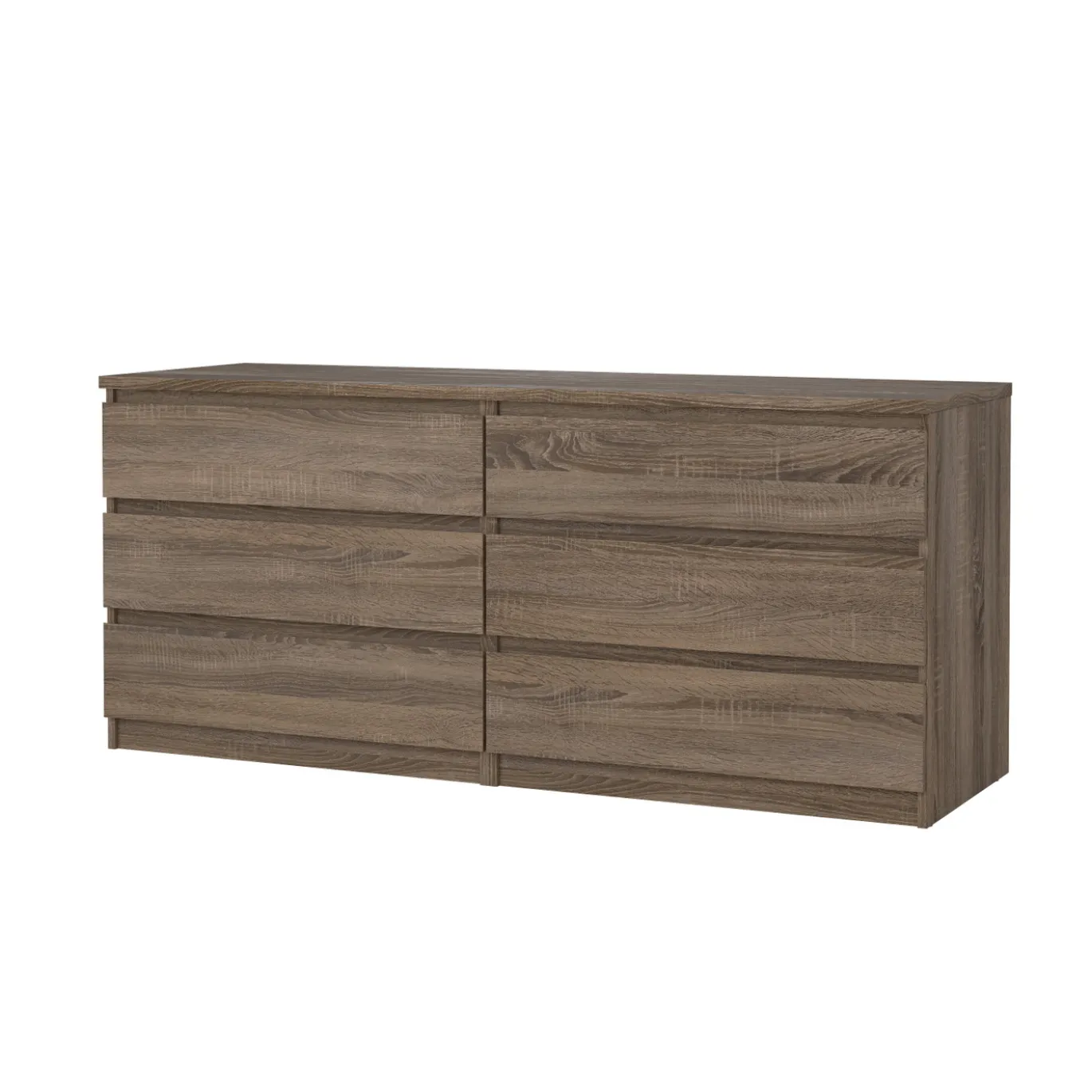 Dressoir Dubbel Ylva 6 lades Truffle - Giga Living