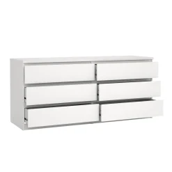 Dressoir Dubbel Ylva 6 lades Wit - Giga Living