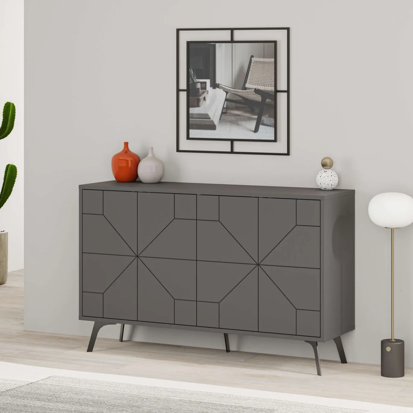 Dressoir Dune Antraciet 123cm