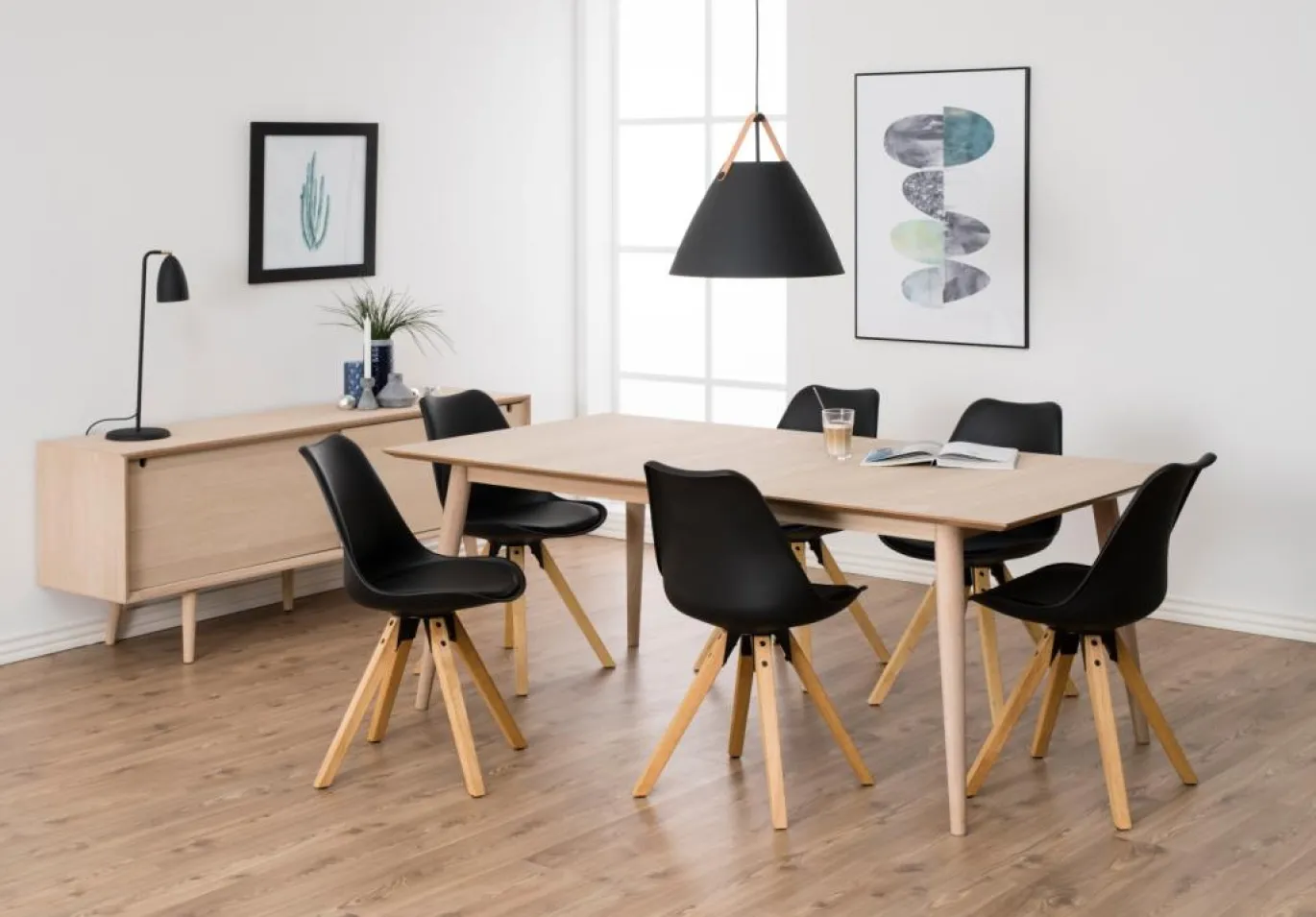 Dressoir Dysta Eikenfineer Wit 180cm - Giga Living
