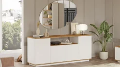Dressoir Fethiye Wit/Naturel 180cm