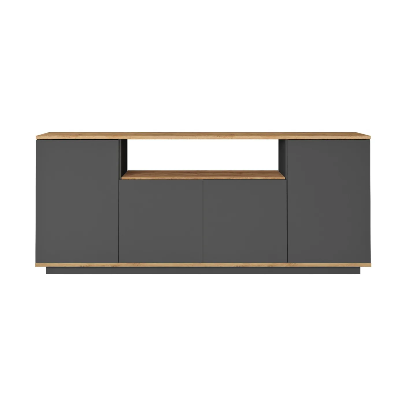 Dressoir Filizoren Antraciet/Naturel 180cm