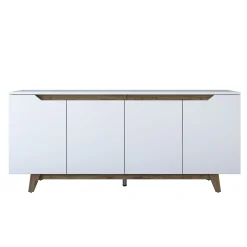 Dressoir Gedern Melamine Wit Walnoot
