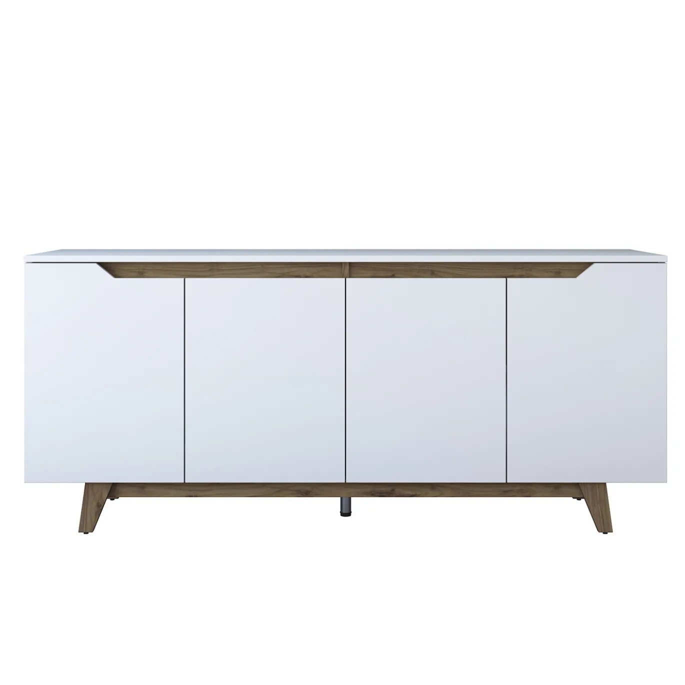 Dressoir Gedern Melamine Wit Walnoot