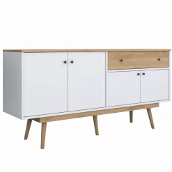 Dressoir Gerda Wit/Naturel 180cm