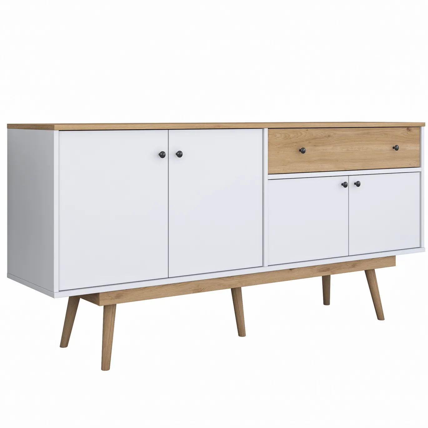 Dressoir Gerda Wit/Naturel 180cm