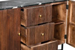 Dressoir Japandi Bruin met Marmer - Giga Meubel