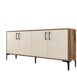 Dressoir Kiev Crème/Walnoot 180cm