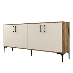 Dressoir Kiev Crème/Walnoot 180cm