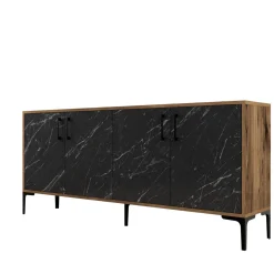 Dressoir Kiev Melamine Walnoot Zwart