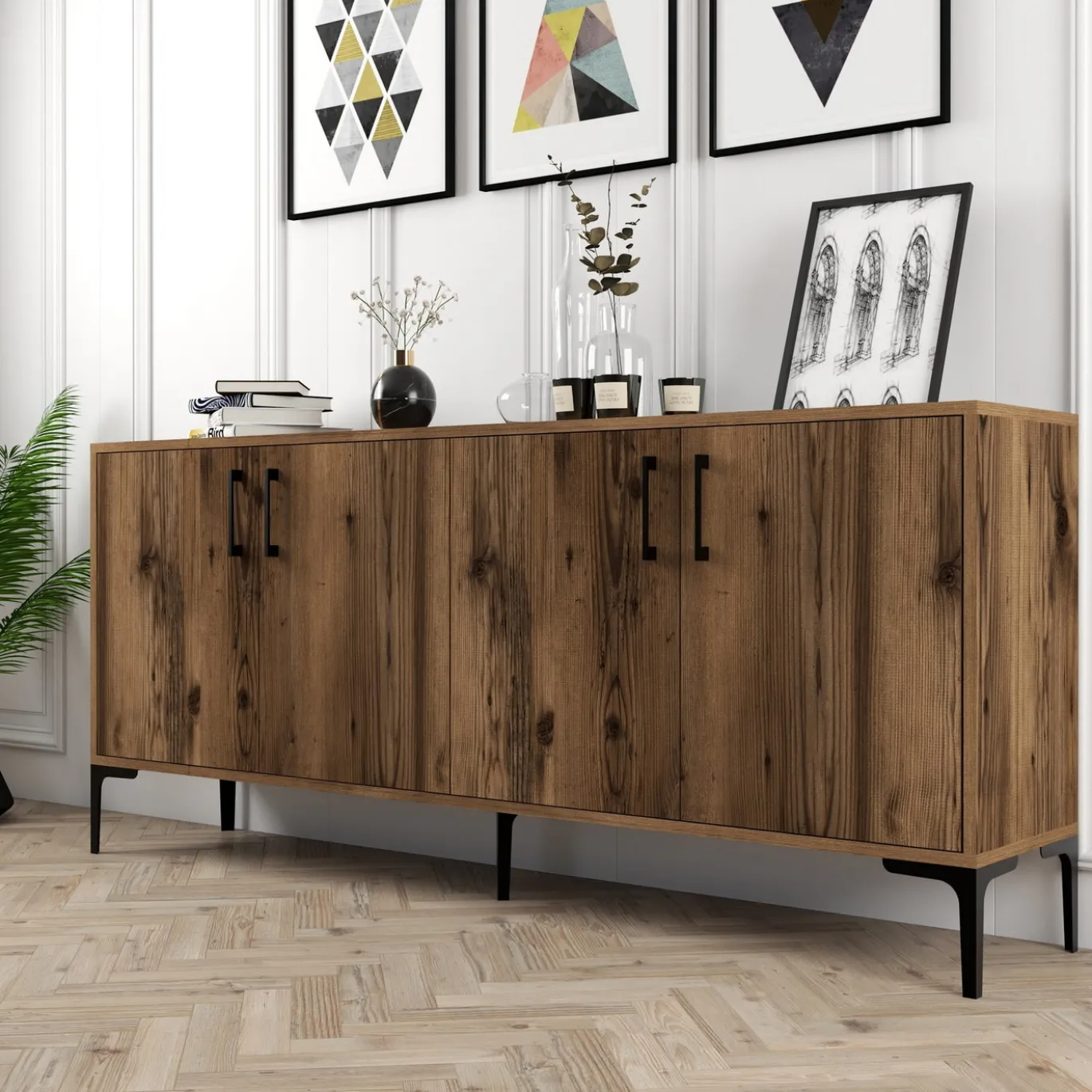 Dressoir Kiev Walnoot 180cm