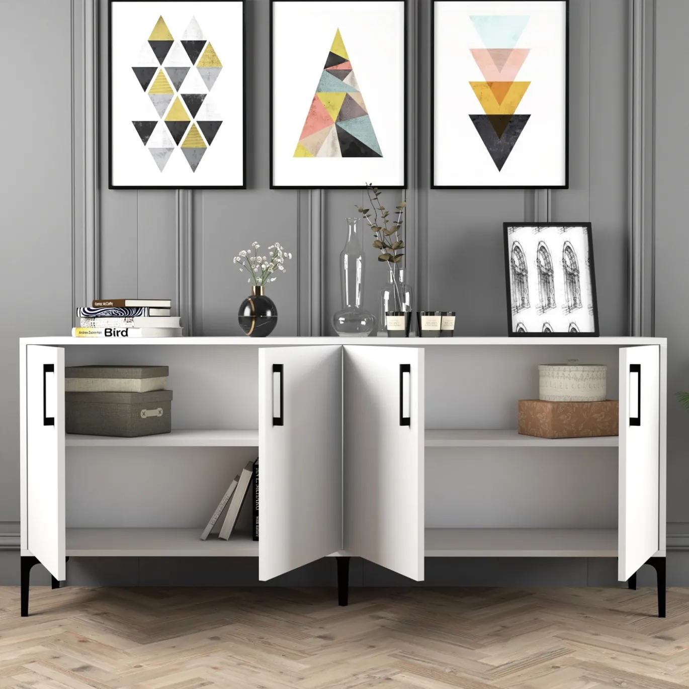 Dressoir Kiev Wit 180cm