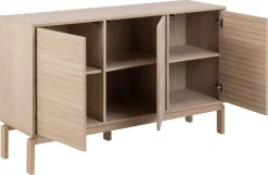 Dressoir Klevik Eikenfineer Wit 135cm - Giga Living