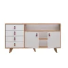Dressoir Lavina Melamine Eiken Wit