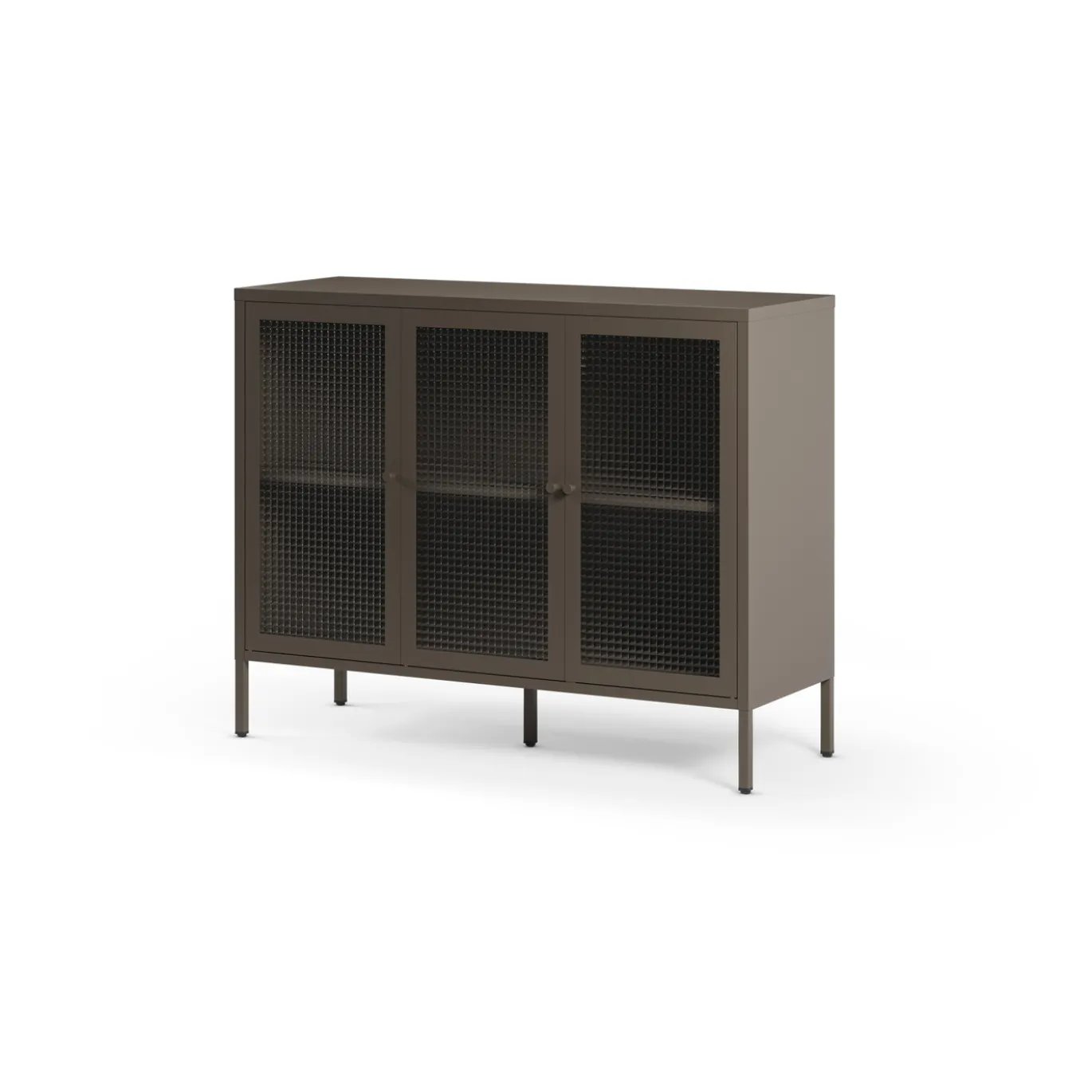 Dressoir Layna 3d 120cm Mokka Glas - Giga Meubel