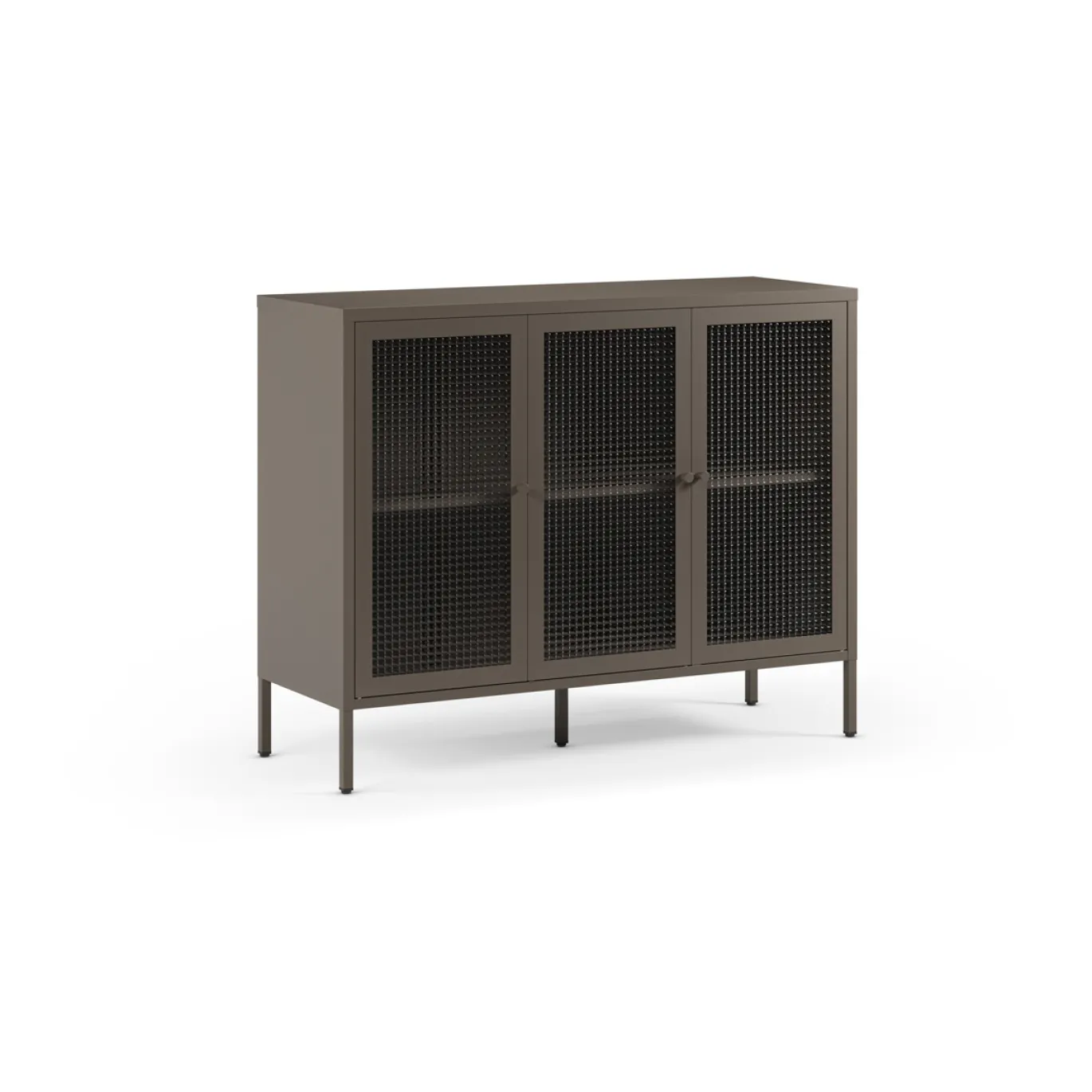 Dressoir Layna 3d 120cm Mokka Glas - Giga Meubel