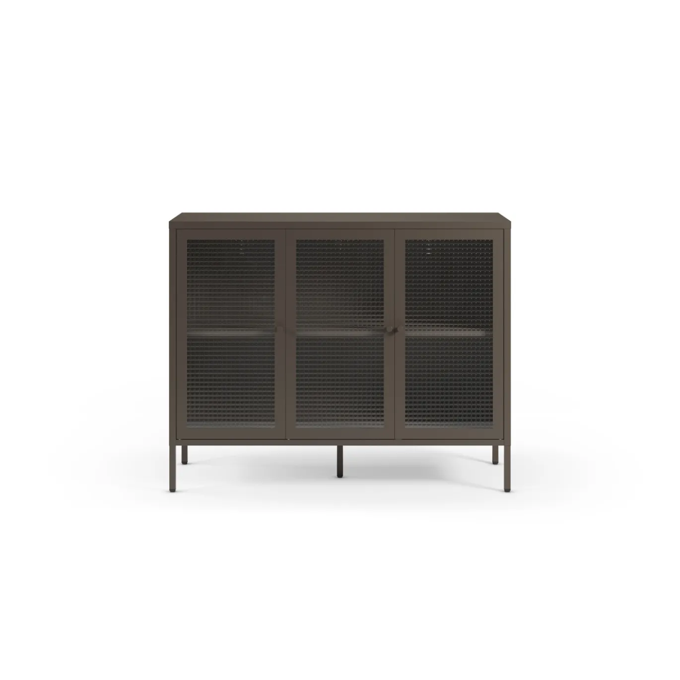 Dressoir Layna 3d 120cm Mokka Glas - Giga Meubel