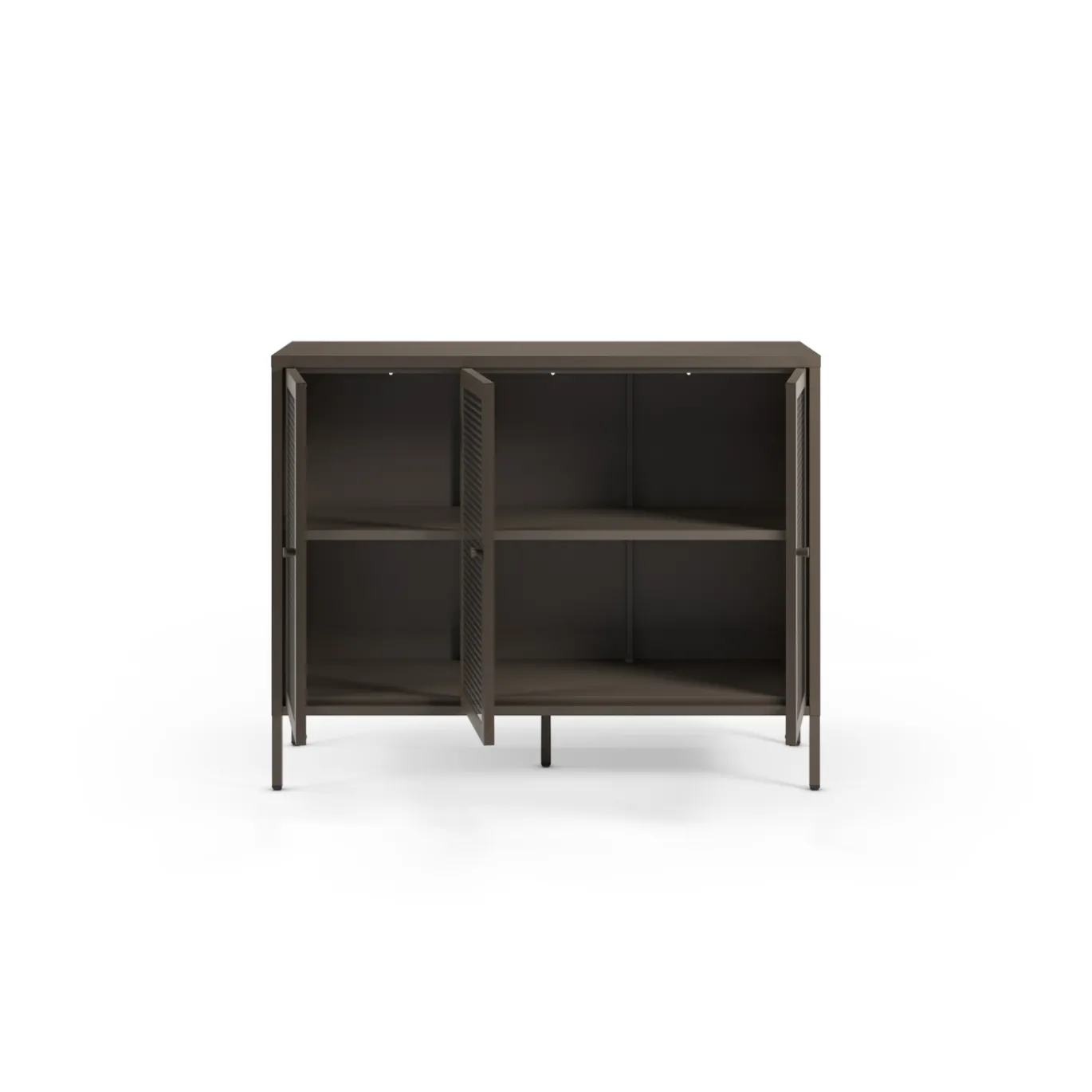 Dressoir Layna 3d 120cm Mokka Glas - Giga Meubel