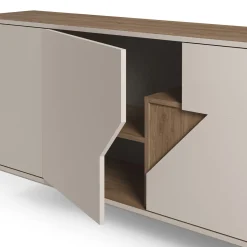 Dressoir Lilou 3d 150cm Naturel/crème - Giga Meubel