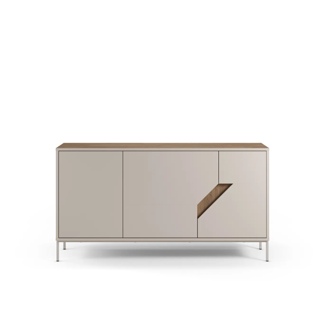 Dressoir Lilou 3d 150cm Naturel/crème - Giga Meubel