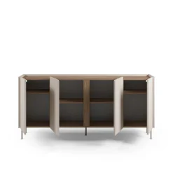 Dressoir Lucile 4d 180cm Crème/Naturel - Giga Meubel