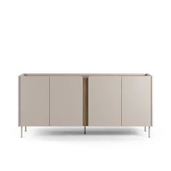 Dressoir Lucile 4d 180cm Crème/Naturel - Giga Meubel
