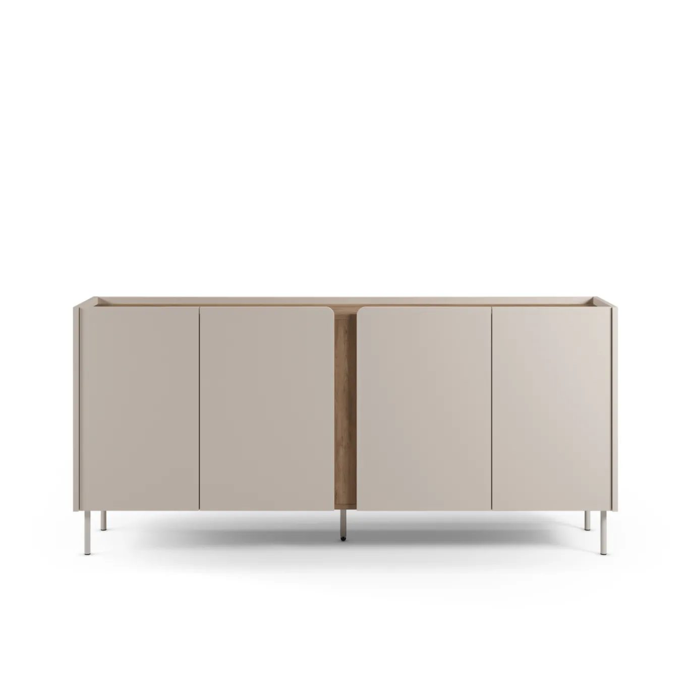 Dressoir Lucile 4d 180cm Crème/Naturel - Giga Meubel