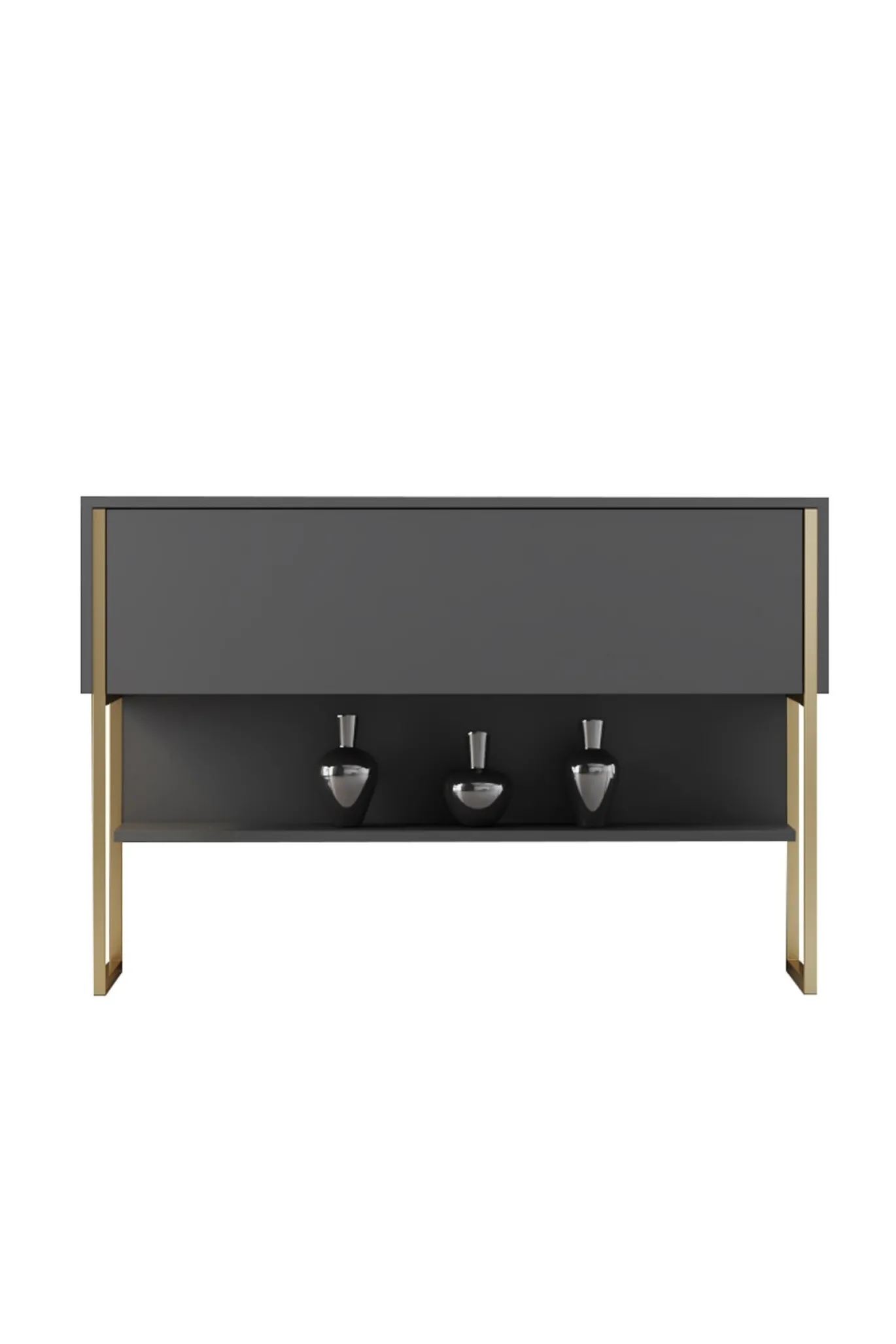 Dressoir Luxe Antraciet/Goud 120cm