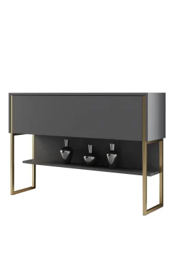 Dressoir Luxe Antraciet/Goud 120cm