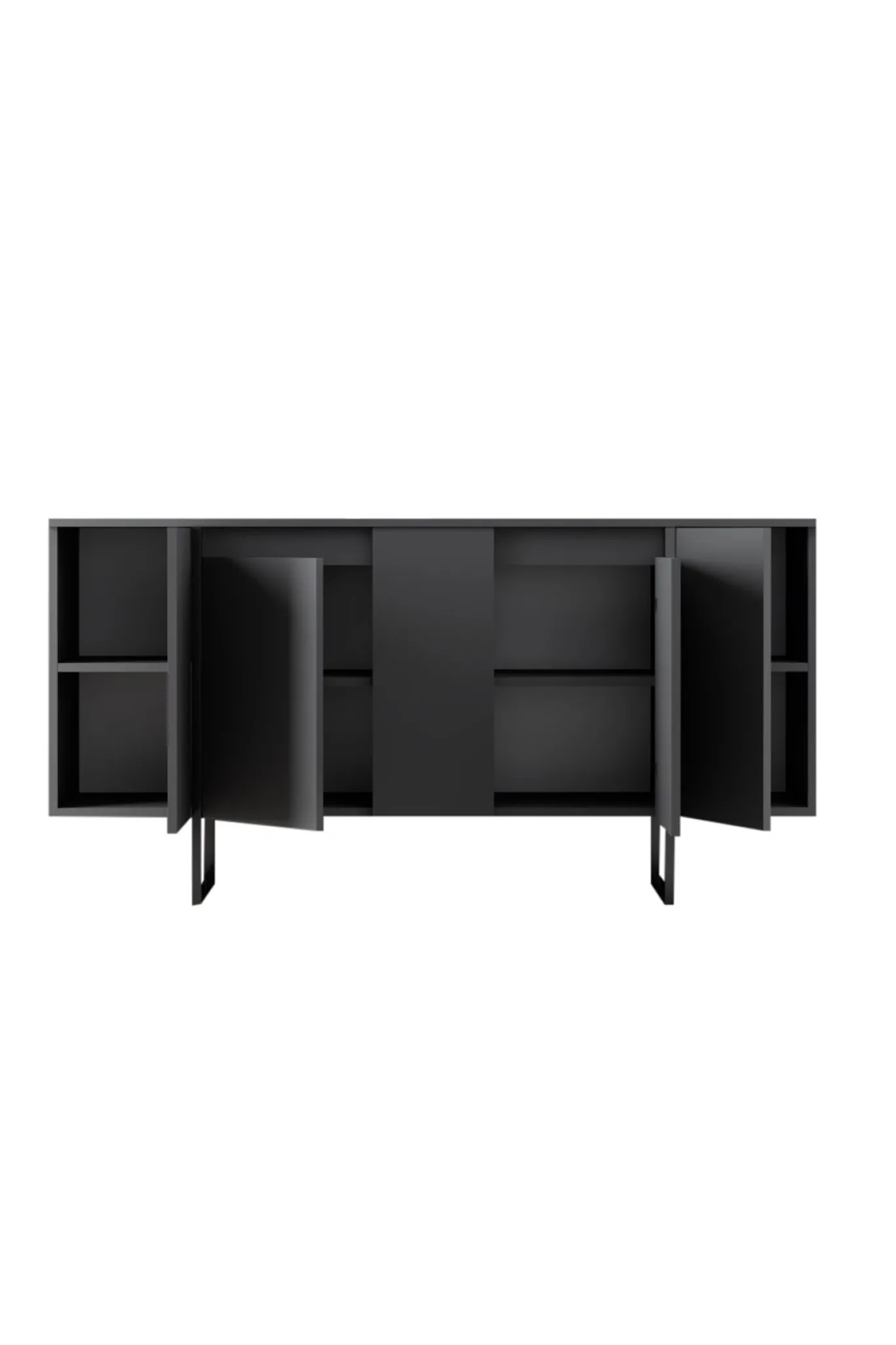 Dressoir Luxe Antraciet/Zwart 160cm