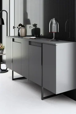 Dressoir Luxe Antraciet/Zwart 160cm