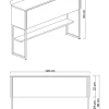 Dressoir Luxe Antraciet/Zwart 120cm