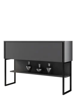 Dressoir Luxe Antraciet/Zwart 120cm