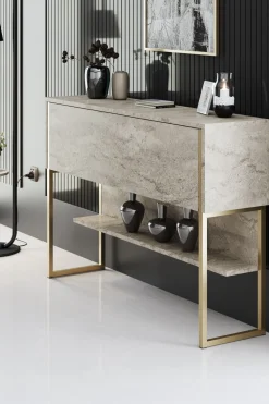 Dressoir Luxe Travertinlook/Goud 120cm