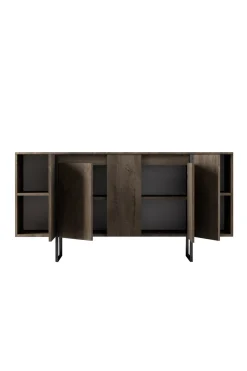 Dressoir Luxe Walnoot/Zwart 160cm