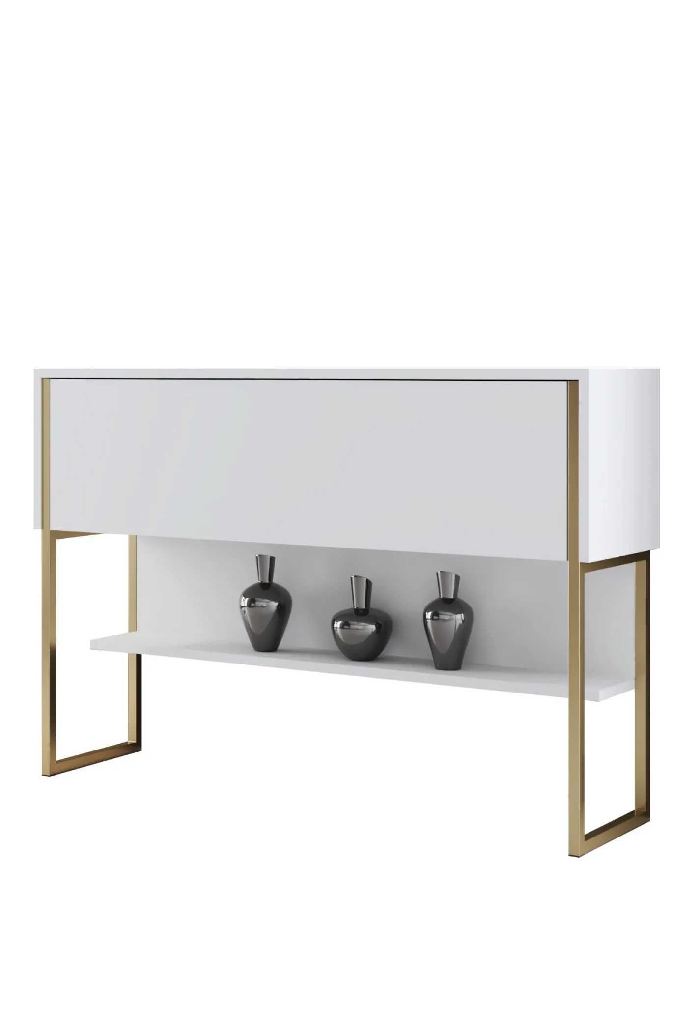 Dressoir Luxe Wit/Goud 120cm