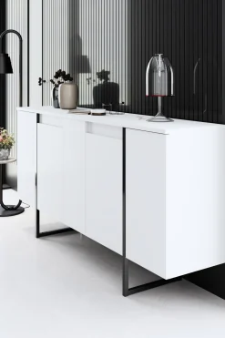 Dressoir Luxe Wit/Zwart 160cm